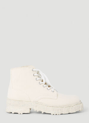 Maison Mihara Yasuhiro キャンバスブーツ ベージュ mmy0151006