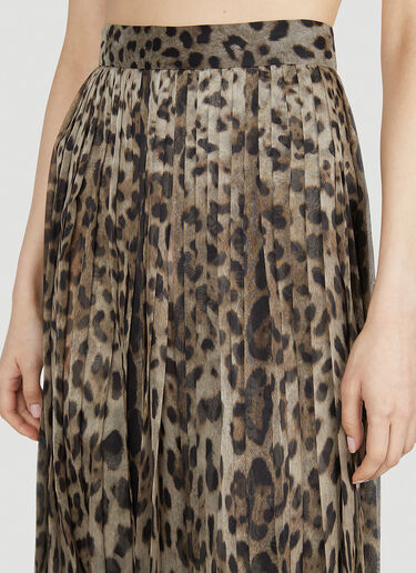 Pleated Leopard Print Pants Dolce & Gabbana Pleated Leopard Print Pants Brown dol0251003