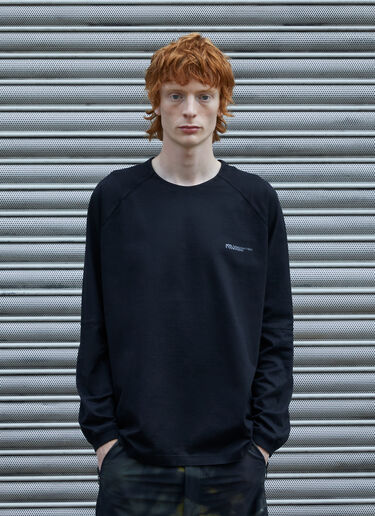 Massimo Osti Studio 徽标长袖 T 恤 黑色 mao0158028