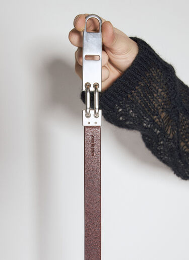 Rick Owens Tongue Belt Burgundy ric0155037