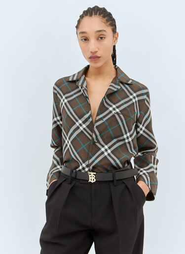Burberry Reversible Leather TB Belt Black bur0255067
