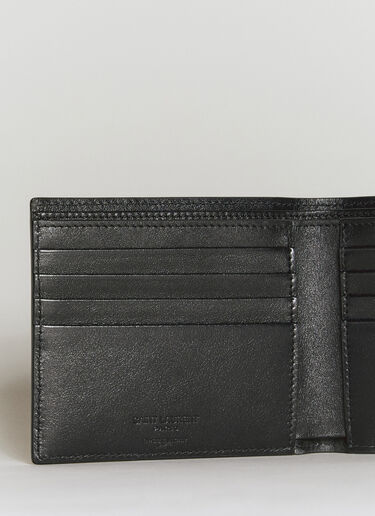 Saint Laurent Logo Embossed Bi-Fold Wallet Black sla0156030