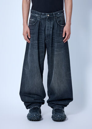 Balenciaga Pleated Baggy Jeans Grey bal0166010