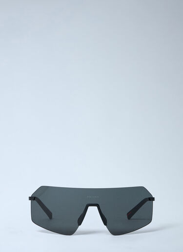 Prada Linea Rossa Shield Sunglasses Black lpl0362002