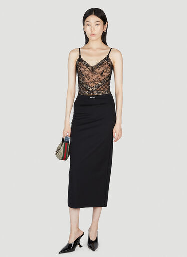 Gucci GG Lace Lingerie Top Black guc0253080