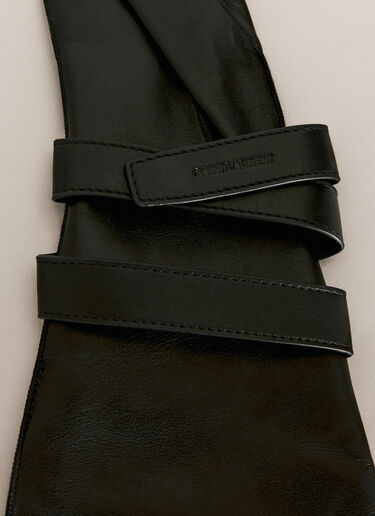 Saint Laurent 에비에이터 가죽 장갑 블랙 sla0256031