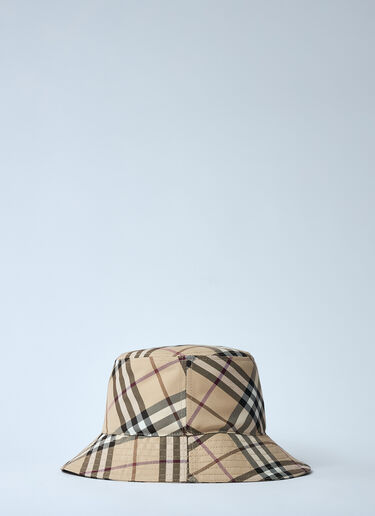 Burberry Check Twill Bucket Hat Beige bur0159034
