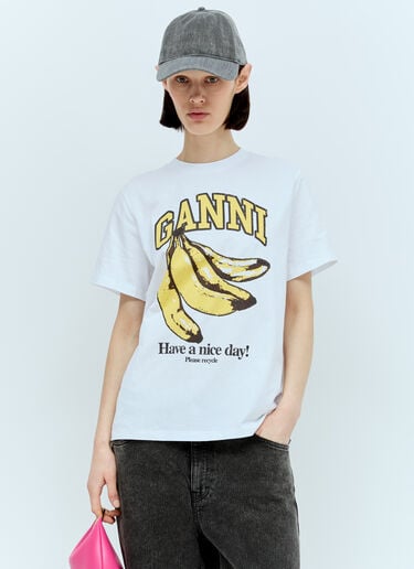 GANNI Logo Embroidery Denim Baseball Cap Grey gan0256024