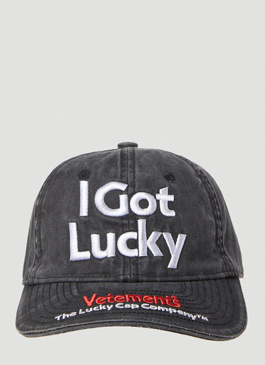 Vetements Lucky Baseball Cap Black vet0154019