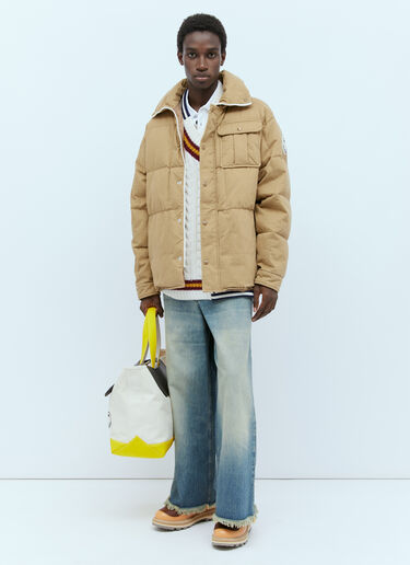 Moncler x Palm Angels Fieldrush 短款羽绒服  棕色 mpa0355001