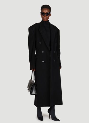 Balenciaga Cinched Coat Black bal0255002