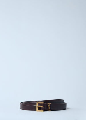 Saint Laurent Cassandre Thin Belt Black sla0259002