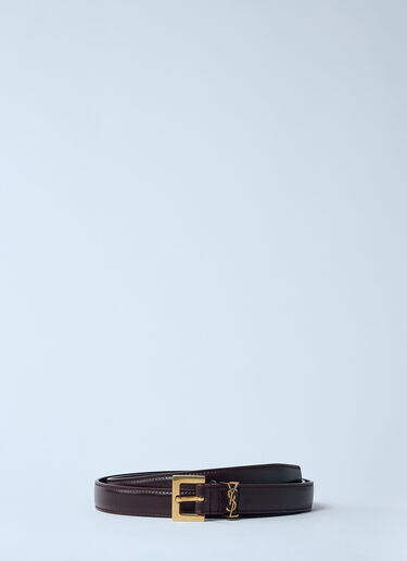 Saint Laurent Cassandre Thin Belt Black sla0259092