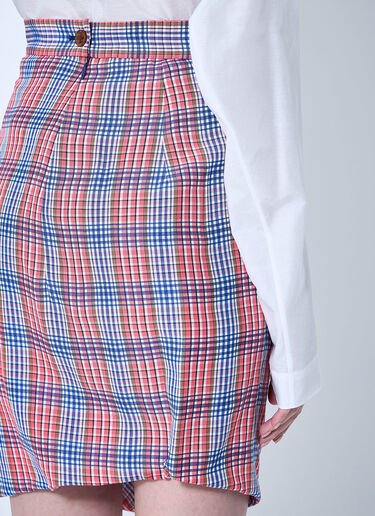 Vivienne Westwood Check Mini Skirt Red vvw0260003