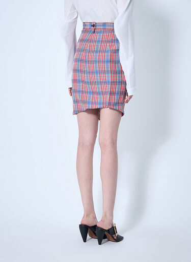 Vivienne Westwood Check Mini Skirt Red vvw0260003