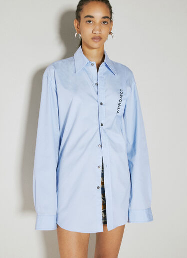 Pinched Logo Shirt Y/Project Pinched Logo Shirt Light Blue ypr0254011