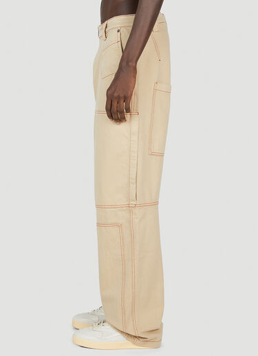 Jacquemus Le De-Nimes Suno Cargo Pants Beige jac0151010