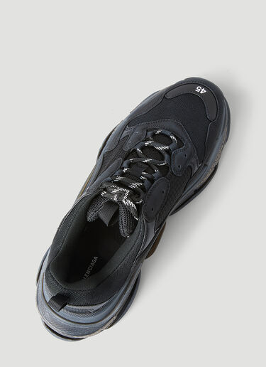 Balenciaga Triple S Clear Sole Sneakers Black bal0147017