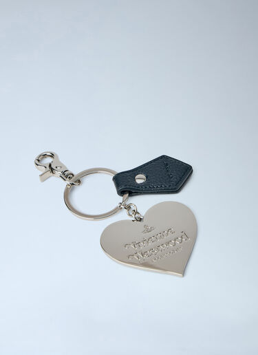 Vivienne Westwood Mirror Heart Orb Keyring Black vvw0264082