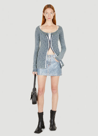 De-Ron-Fsb1 Mini Skirt Diesel De-Ron-Fsb1 Mini Skirt Light Blue dsl0250017