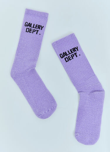 Gallery Dept. Clean Logo Jacquard Socks Purple gdp0152036