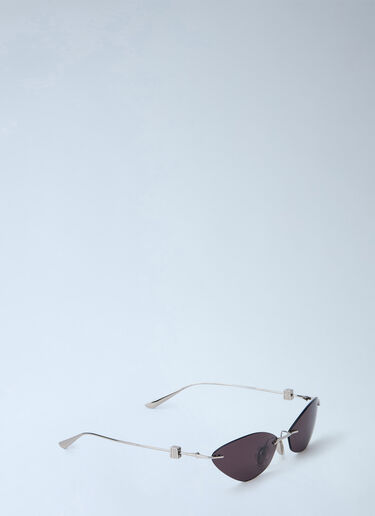 LN-CC® - Balenciaga: Nano Cat-Eye Sunglasses - Silver Balenciaga Nano Cat-Eye Sunglasses Silver bal0265050