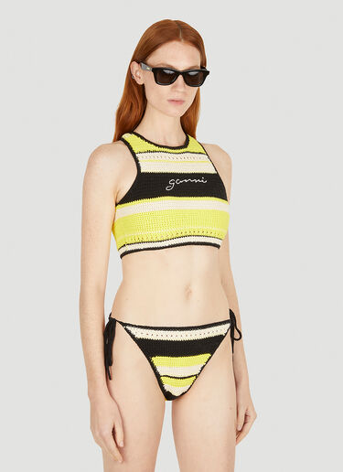 GANNI Crochet Bikini Bottoms Yellow gan0251062