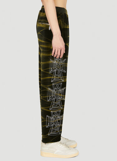 Aries x Juicy Couture Tie Dye Track Pants Dark Green ajy0352005