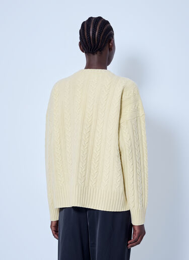 LN-CC® - RÓHE: Cable Knit Jumper - Yellow RÓHE Cable Knit Jumper Yellow roe0266014
