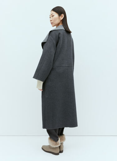 TOTEME Two-Tone Signature Wool And Cashmere Coat Grey tot0255014