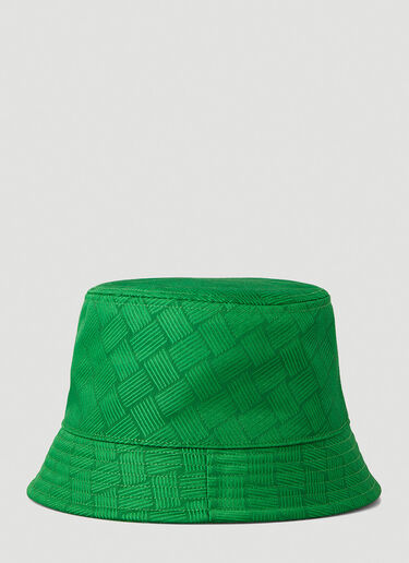 Bottega Veneta Intreccio Jacquard Bucket Hat Green bov0148105
