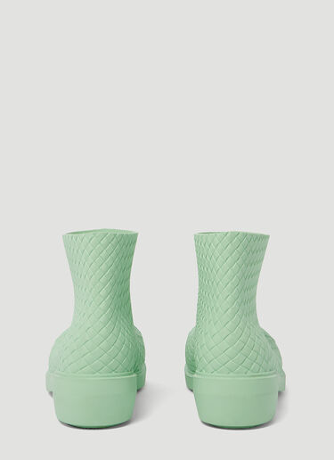 Fireman Intreccio Rubber Anke Boot Bottega Veneta Fireman Intreccio Rubber Anke Boot Green bov0254012