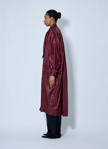 LN-CC® - Saint Laurent: Long Coat with Double-Breasted Fastening - Bordeaux Saint Laurent Long Coat with Double-Breasted Fastening Bordeaux sla0264033