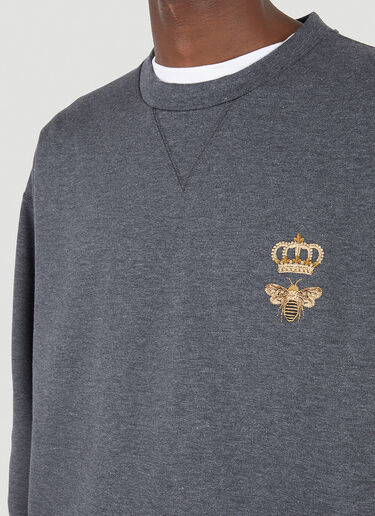 Dolce & Gabbana Embroidered Jersey Sweatshirt Grey dol0145008