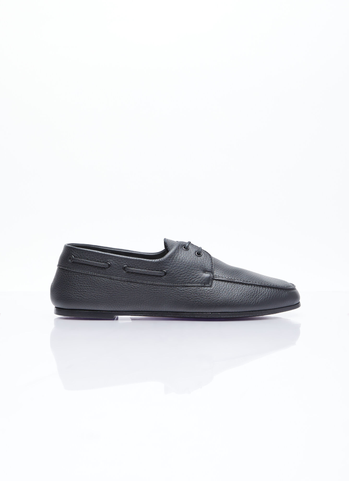 Shop The Row Sailor Leather Loafers In Black