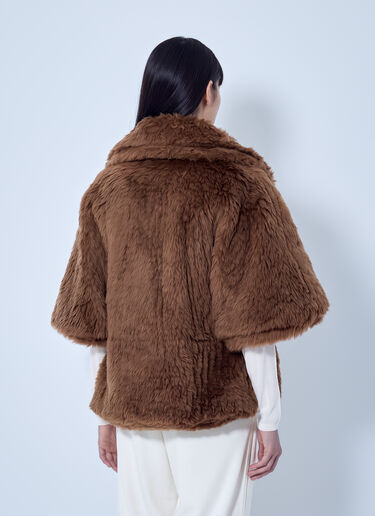 LN-CC® - Max Mara: Short Boxy Cape - Brown Max Mara Short Boxy Cape Brown max0266087