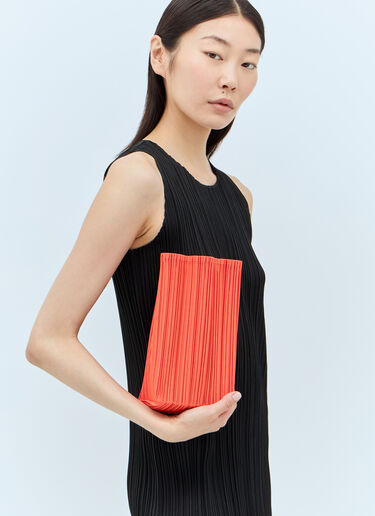 Pleats Please Issey Miyake ブルームプリーツバケットバッグ オレンジ plp0257009