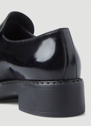 Logo Plaque Loafers Prada Logo Plaque Loafers Black pra0248067