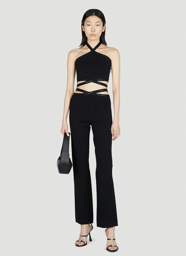 Alexander Wang Criss Cross Logo Pants Black awg0251026