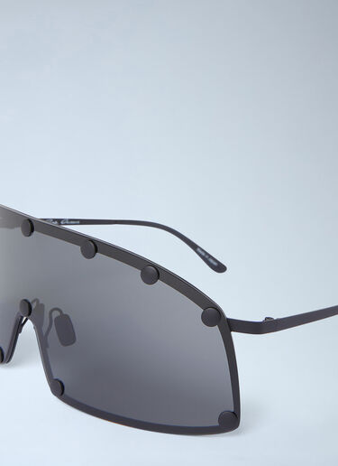 Rick Owens Shielding Sunglasses Black ris0353003