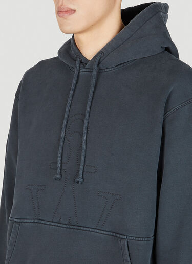 Logo Embroidery Hooded Sweatshirt JW Anderson Logo Embroidery Hooded Sweatshirt Black jwa0151009