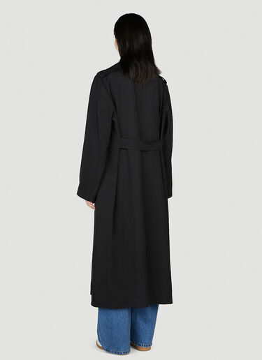 TOTEME Double-Breasted Fluid Summer Coat Black tot0253010