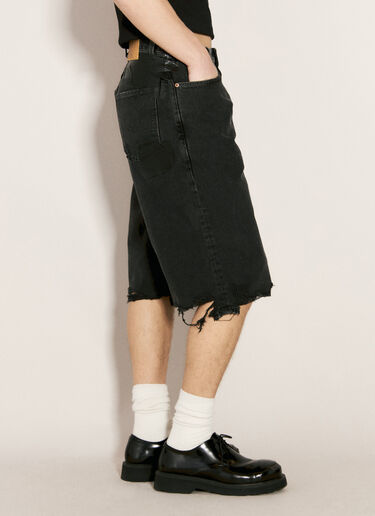 Martine Rose Tape Denim Shorts Black mtr0356003