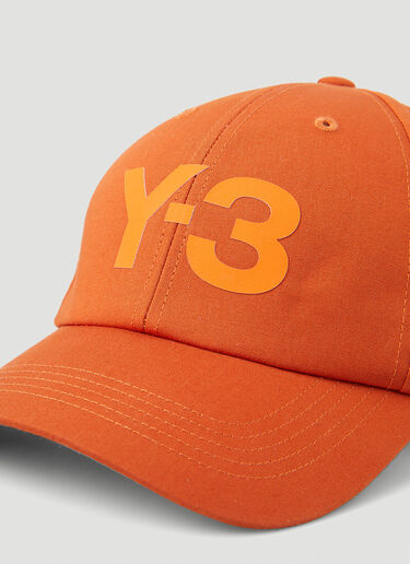 Y-3 Logo Print Baseball Cap Orange yyy0349022