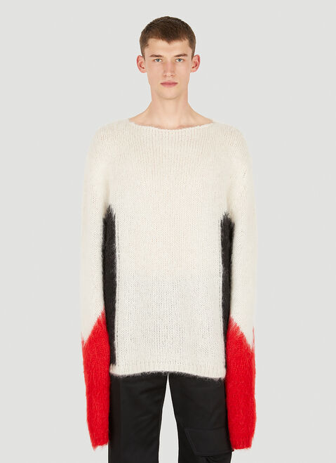 424 Colour Block Jumper White ftf0150019