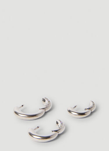 Balenciaga Set Of Three Sharp Earrings Silver bal0154046