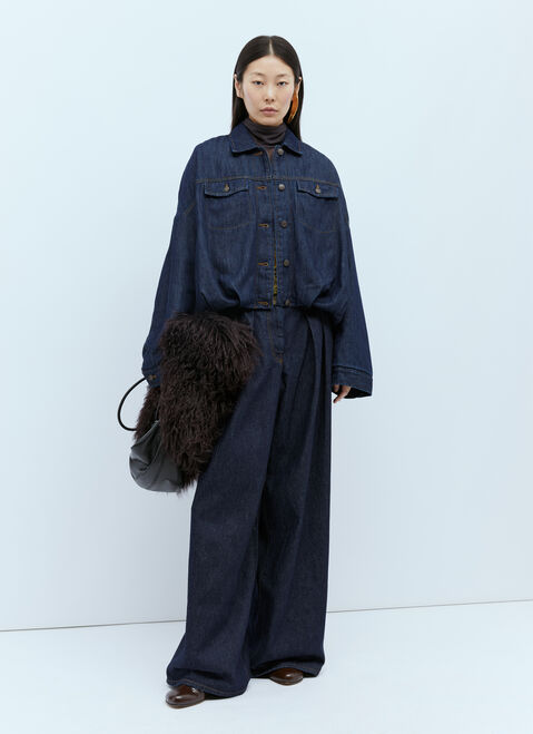 Saint Laurent Balloon Denim Jacket Black sla0253025