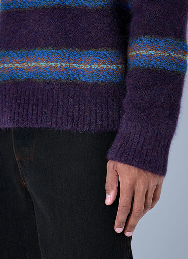 LN-CC® - Dries Van Noten: Master Boucle Stripe Jumper - Purple Dries Van Noten Master Boucle Stripe Jumper Purple dvn0165021