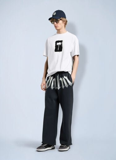 Palm Angels Brushed Palm Tree Regular Tee White pma0166110
