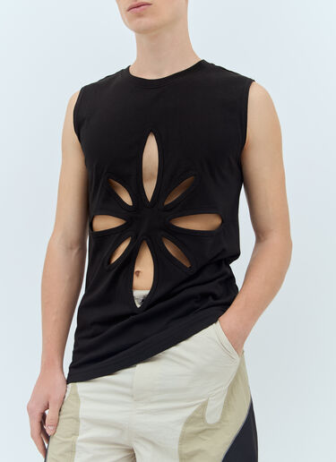 오리가미 컷-아웃 민소매 탑 Kusikohc 오리가미 컷-아웃 민소매 탑 블랙 kus0156004